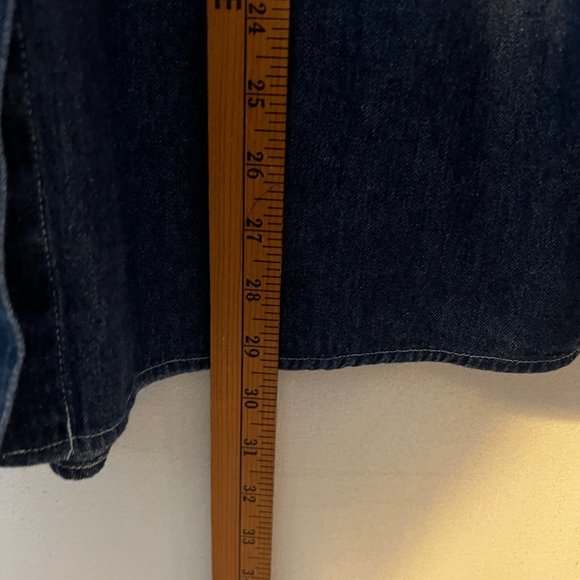 VINTAGE Backroad Blues Shirt Blue Jean Christmas Festive HO HO Santa Button Down - Picture 5 of 9